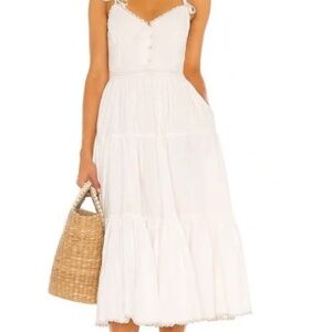 NWT Tularosa White Poppy Midi Dress
